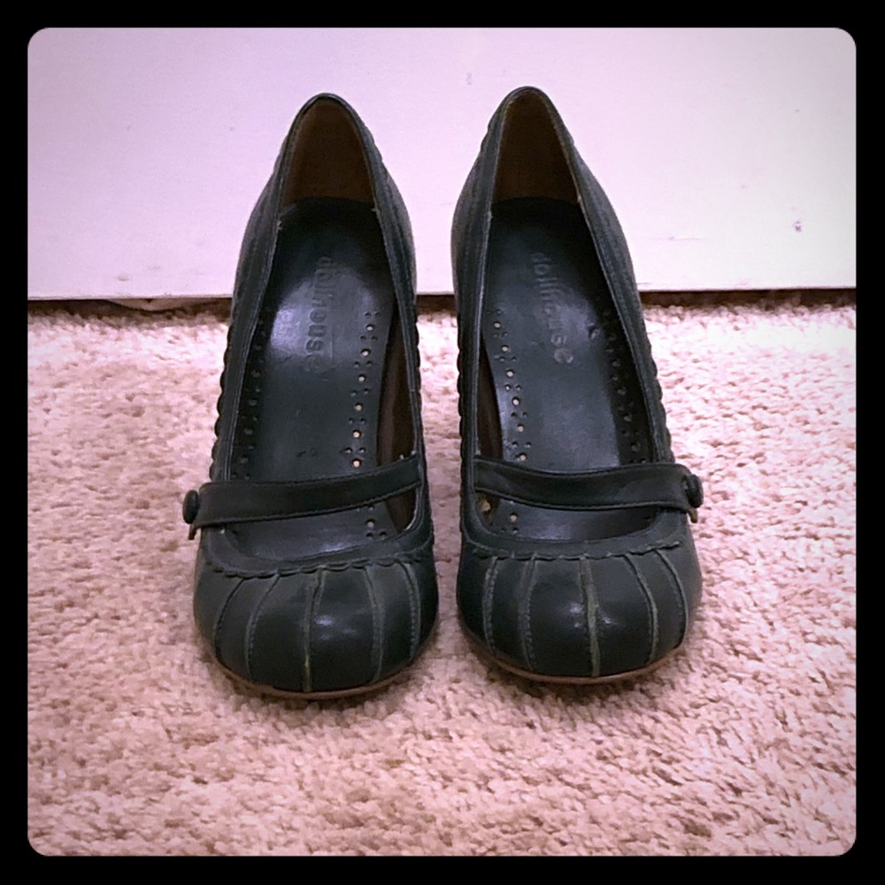 Dark green Dollhouse “Sasha” heels